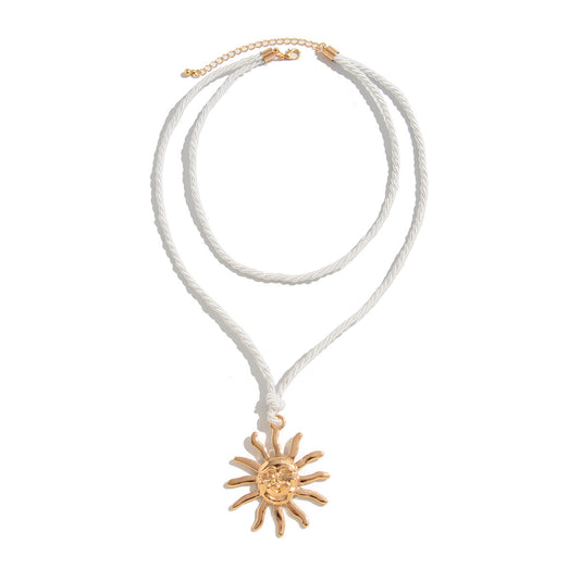 Planderful Vienna Verve Necklace – Chic Smiley Face Sunflower Design