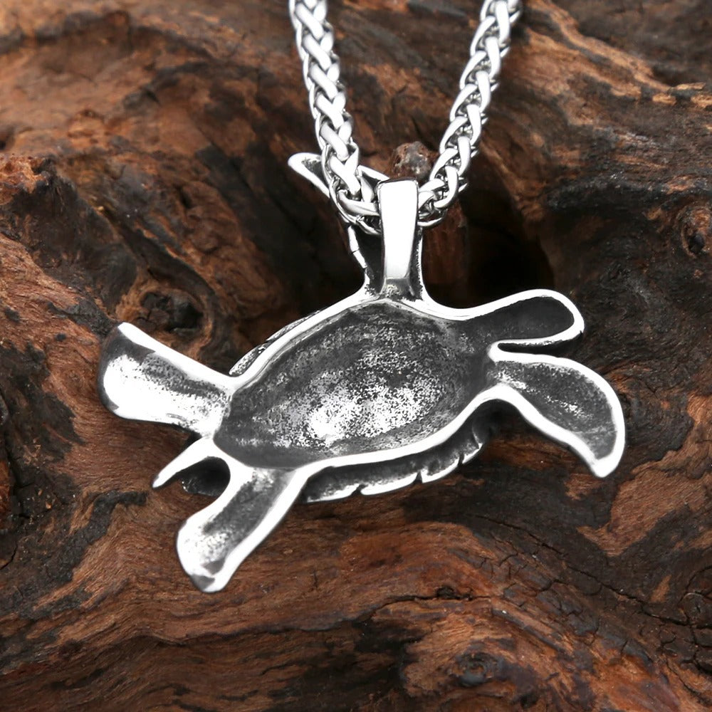 Planderful Turtle Necklace For Men Stainless Steel Longevity Pendant Trendy Accessory