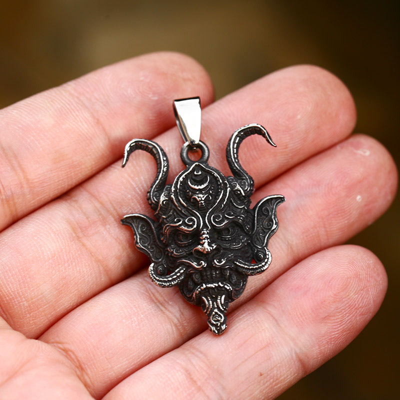Retro Punk Hip Hop Ghost Pendant in Titanium Steel for Men - Wholesale Stainless Steel Accessories
