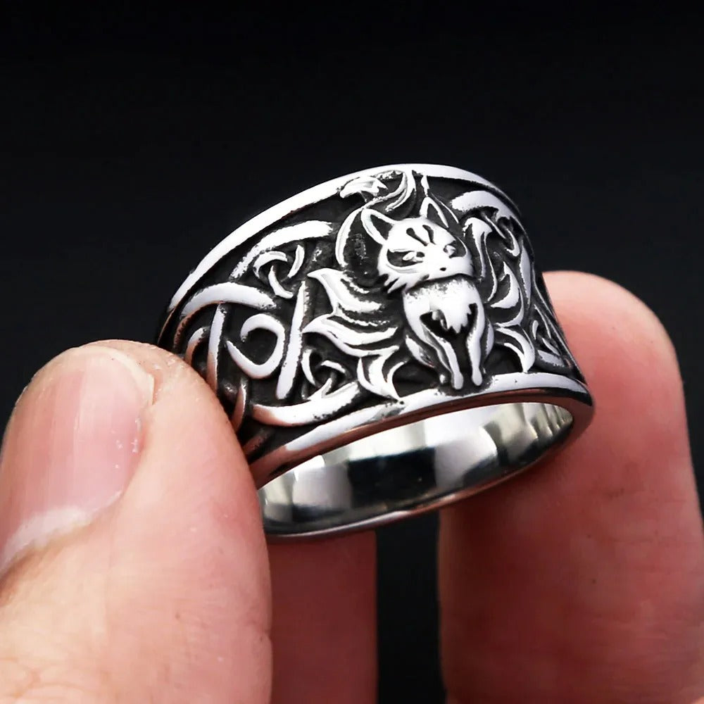Vintage Viking Stainless Steel Men's Ring