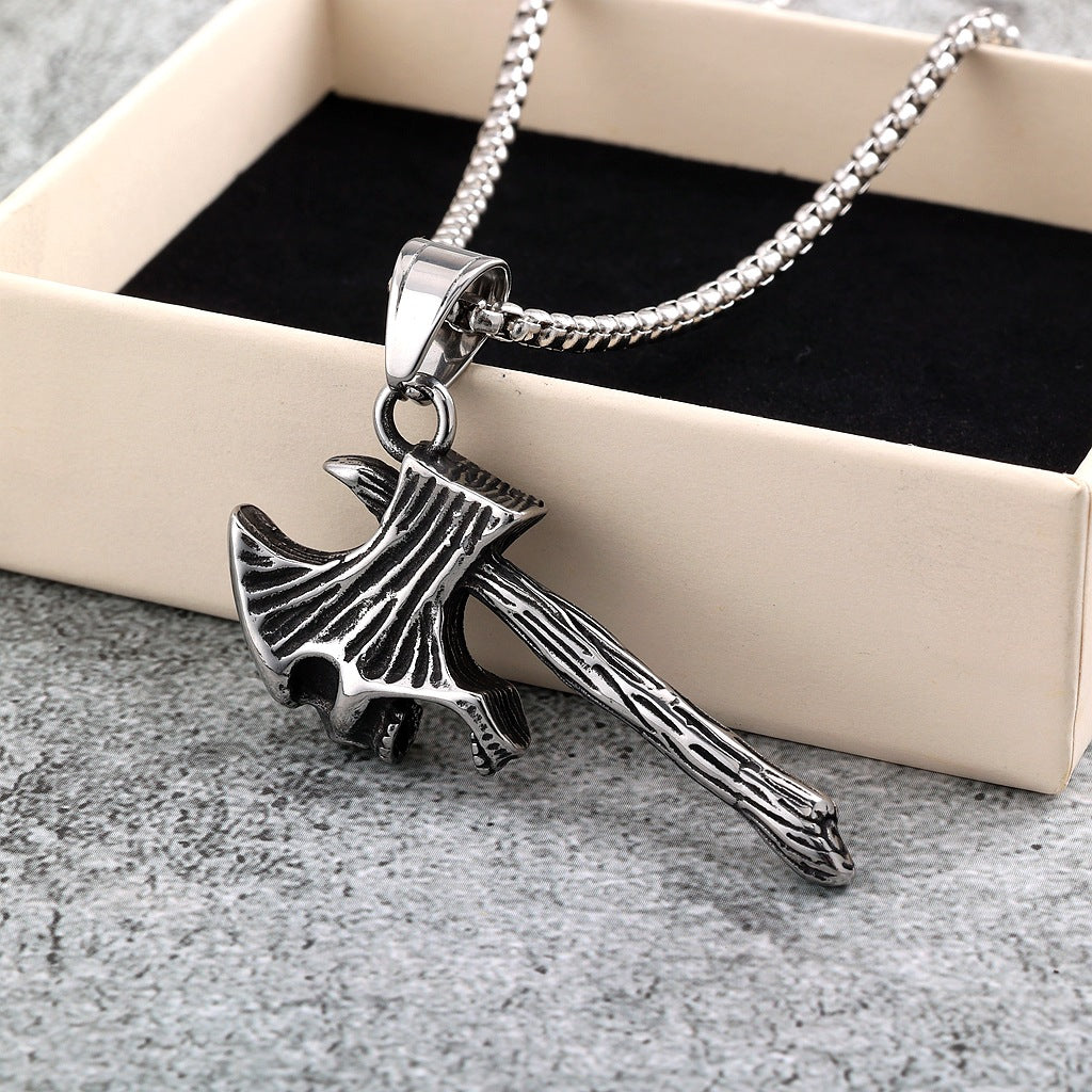 Punk Skull Stainless Steel Men's Pendant Necklace