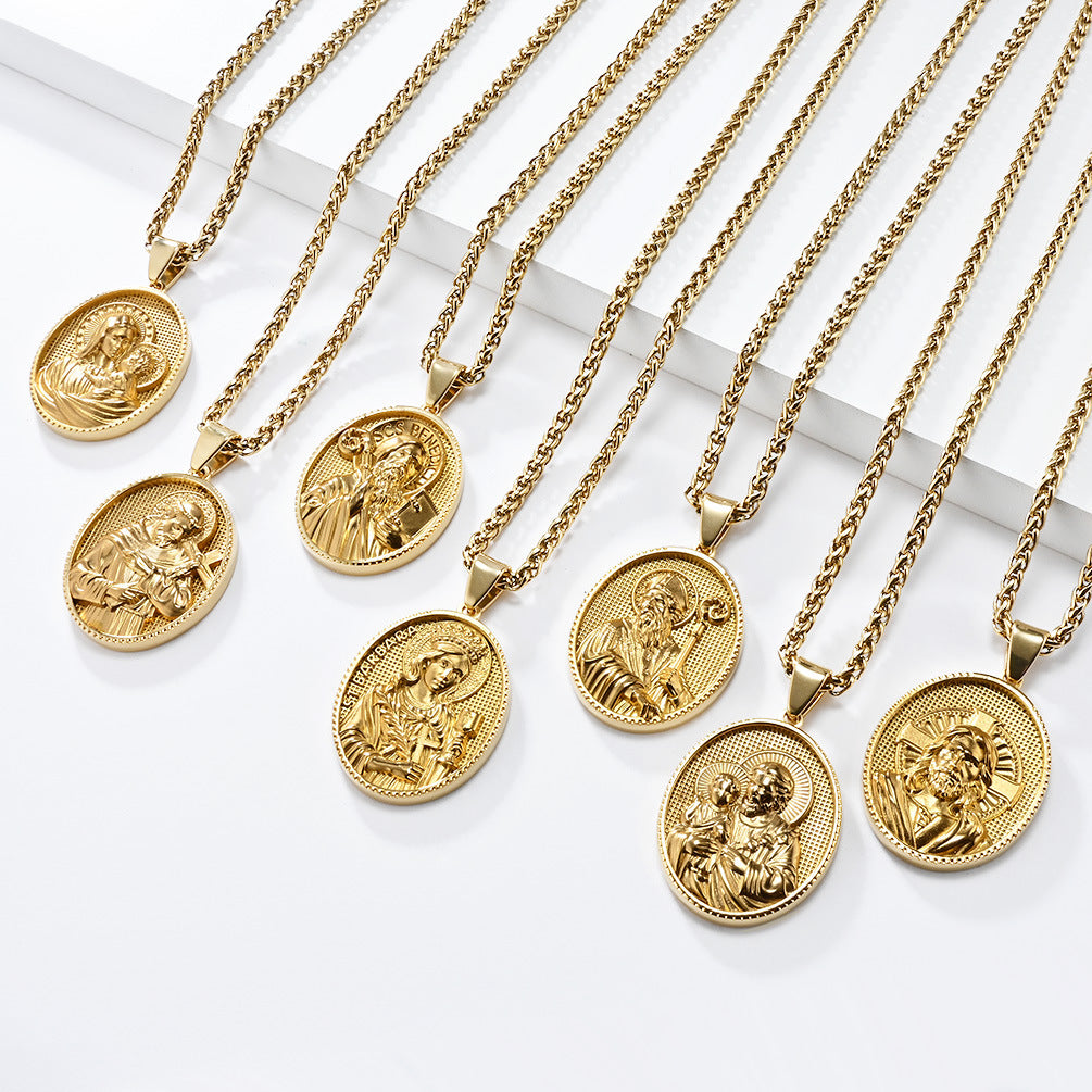 European And American Virgin Mary Pendant For Men Gifts