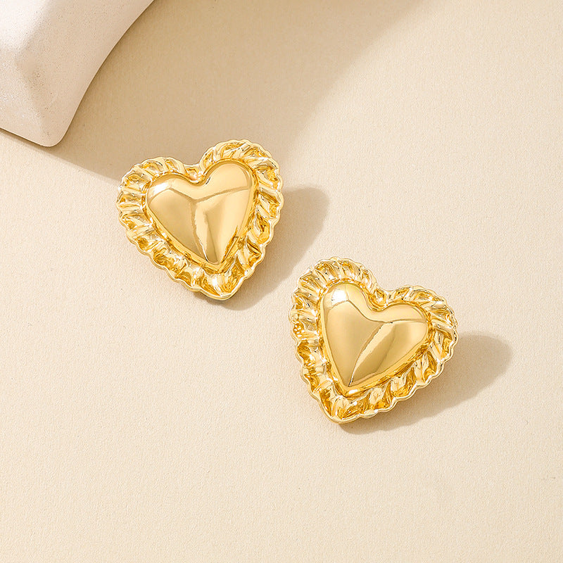 Planderful Vienna Verve Earrings – Elegant Gold Big Love Design