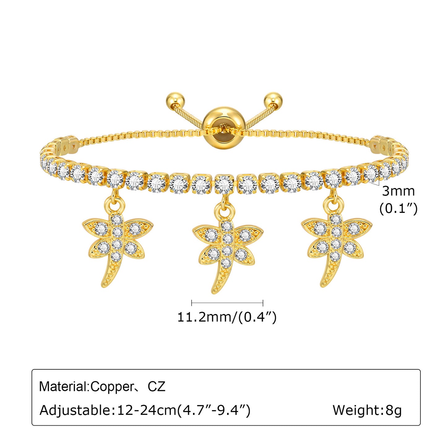 Various Fashionable Personalized Bracelets Women's Cross Zircon Copper