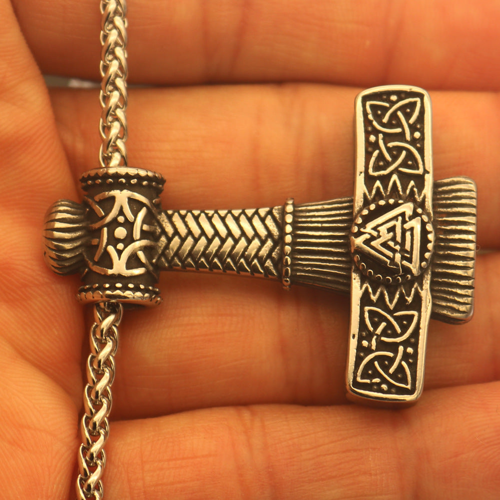 Planderful Odin Rune Necklace Unisex Titanium Steel Pendant