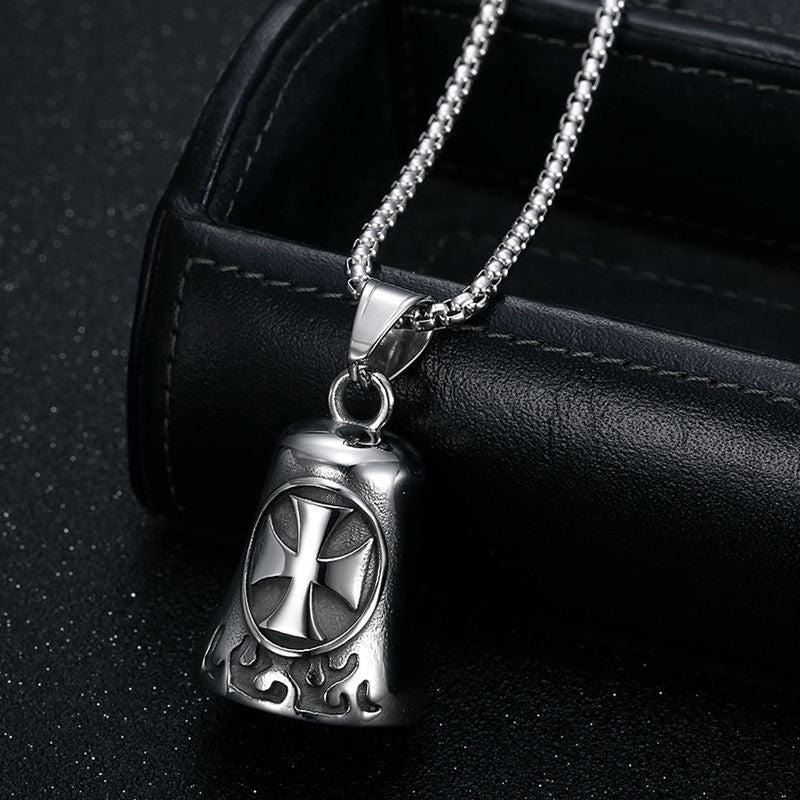 Planderful Everyday Genie Stainless Steel Cross Pendant Necklace For Women Retro Polished Durable