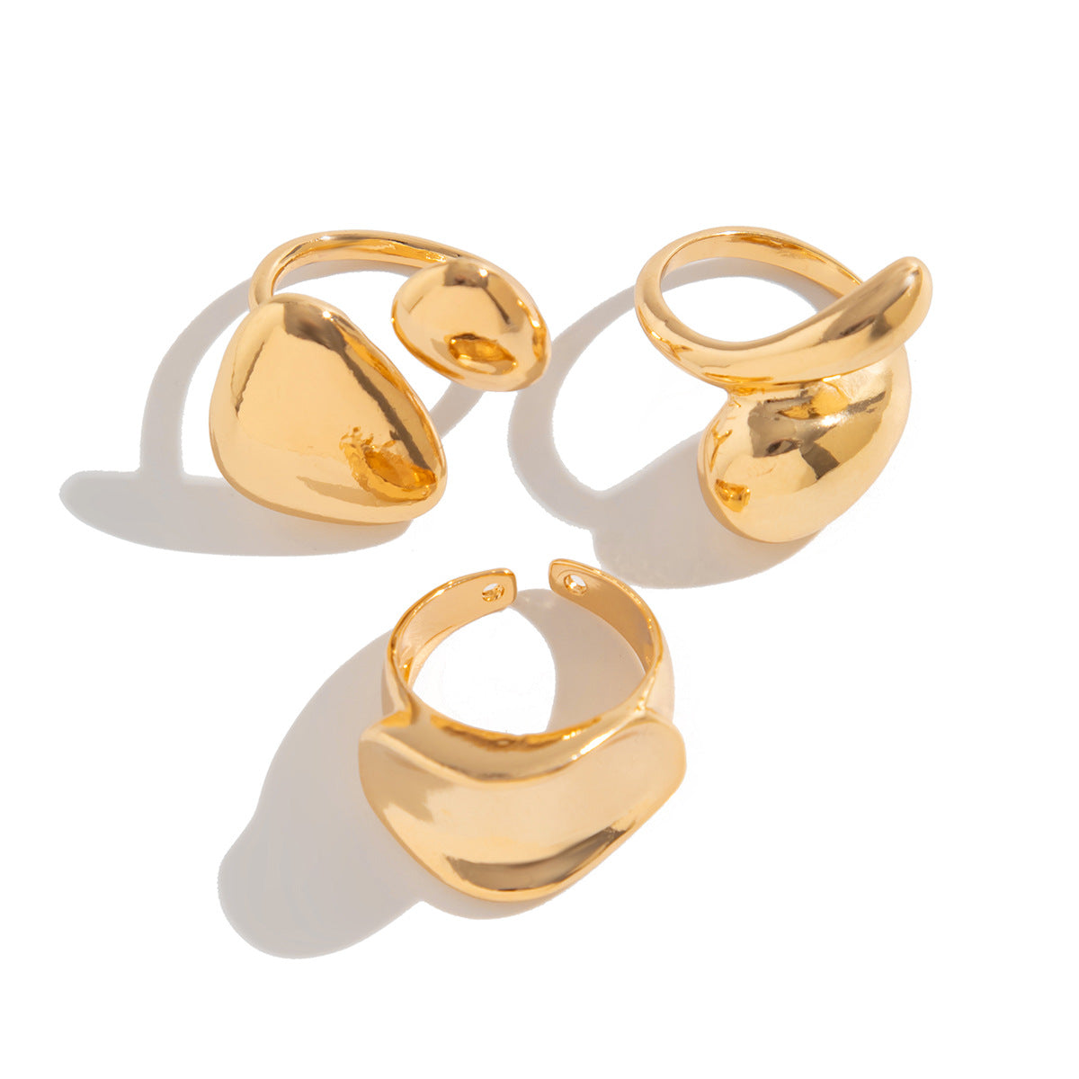 Planderful Vienna Verve Ring Set – Irregular Geometric Design