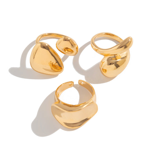 Planderful Vienna Verve Ring Set – Irregular Geometric Design