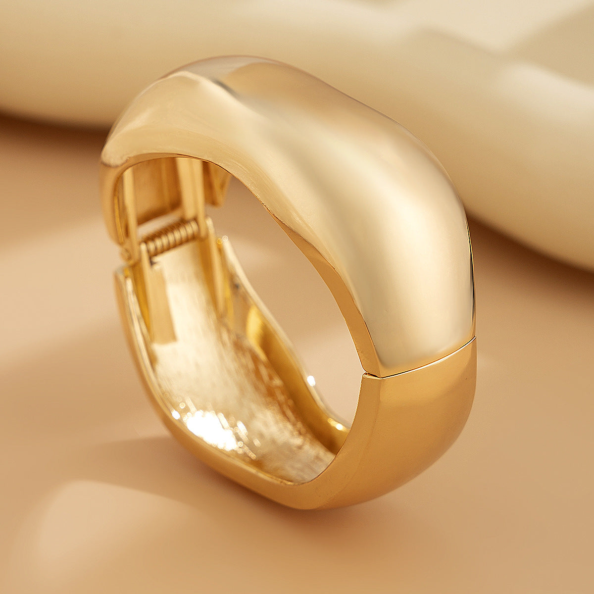 Planderful Geometric Wide Bracelet Vienna Verve Statement Jewelry For Women Bold Water Pattern Design