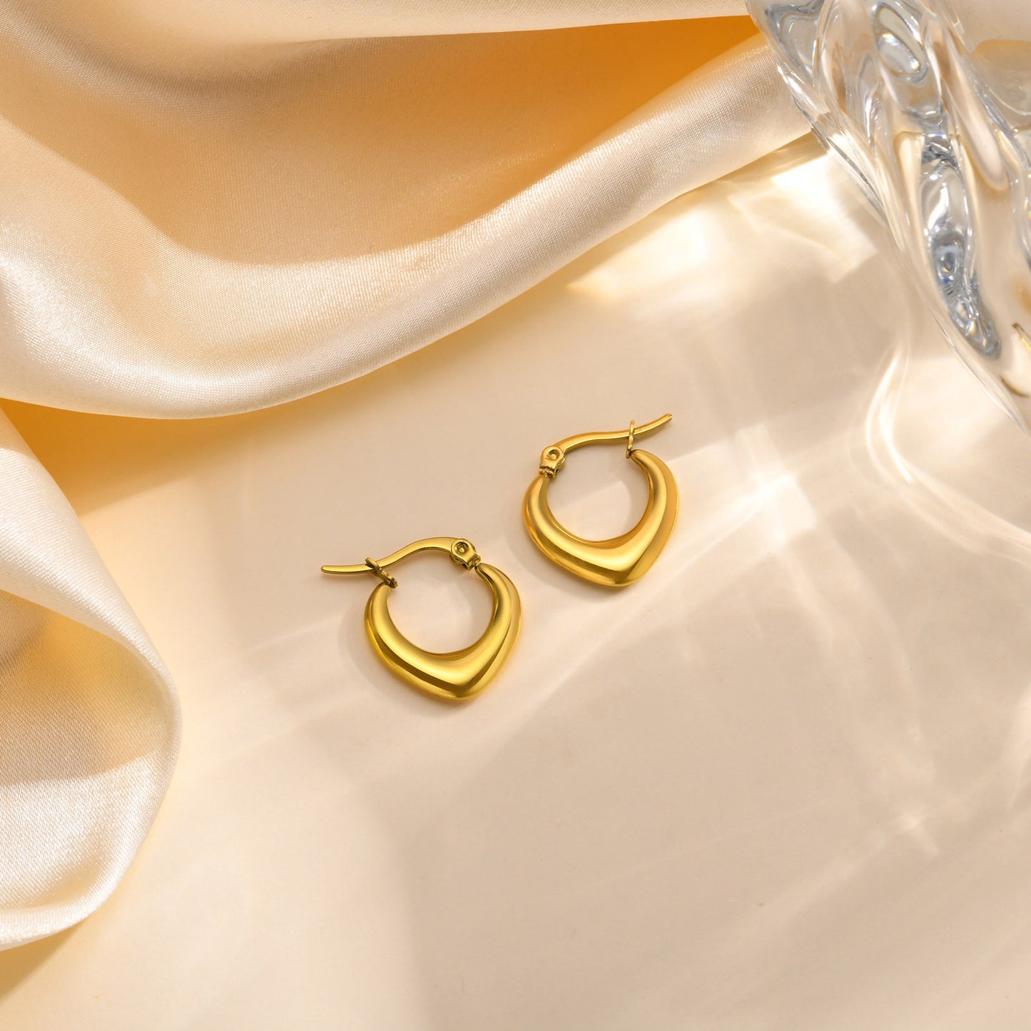 Fashion Personalized Women's Stainless Steel 18K Gold Earrings