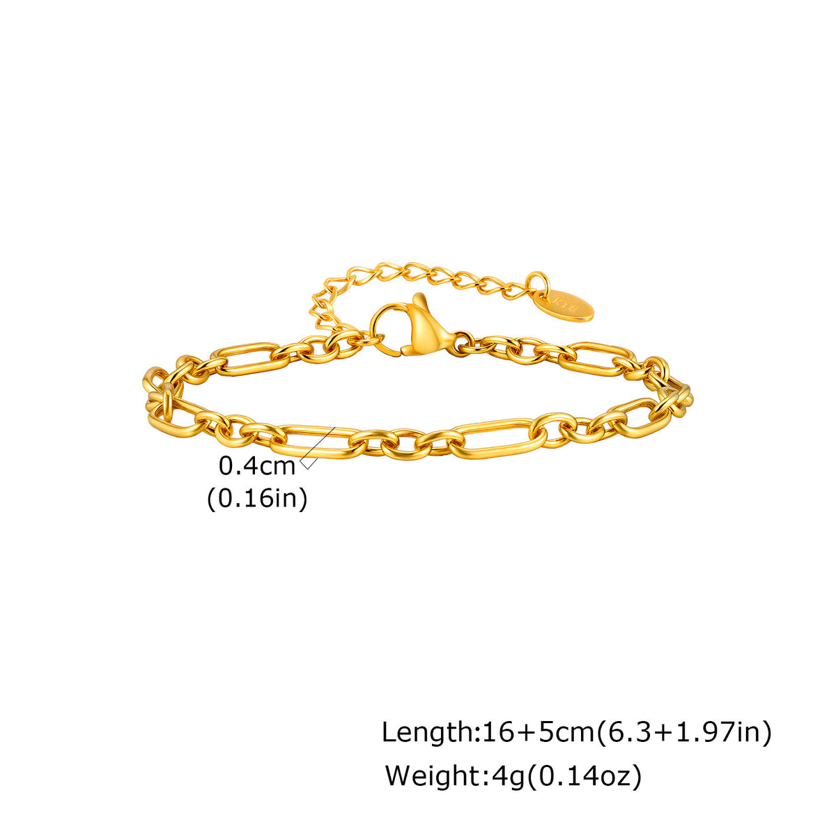 Korean Simple Handmade Chain Stainless Steel Bracelet Unisex