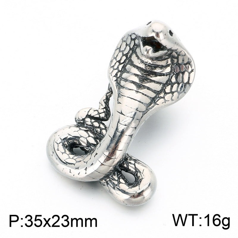 Beast Reptile Fish Titanium Steel Pendant Vintage Dragon Snake Crocodile Men's Stainless Steel Necklace