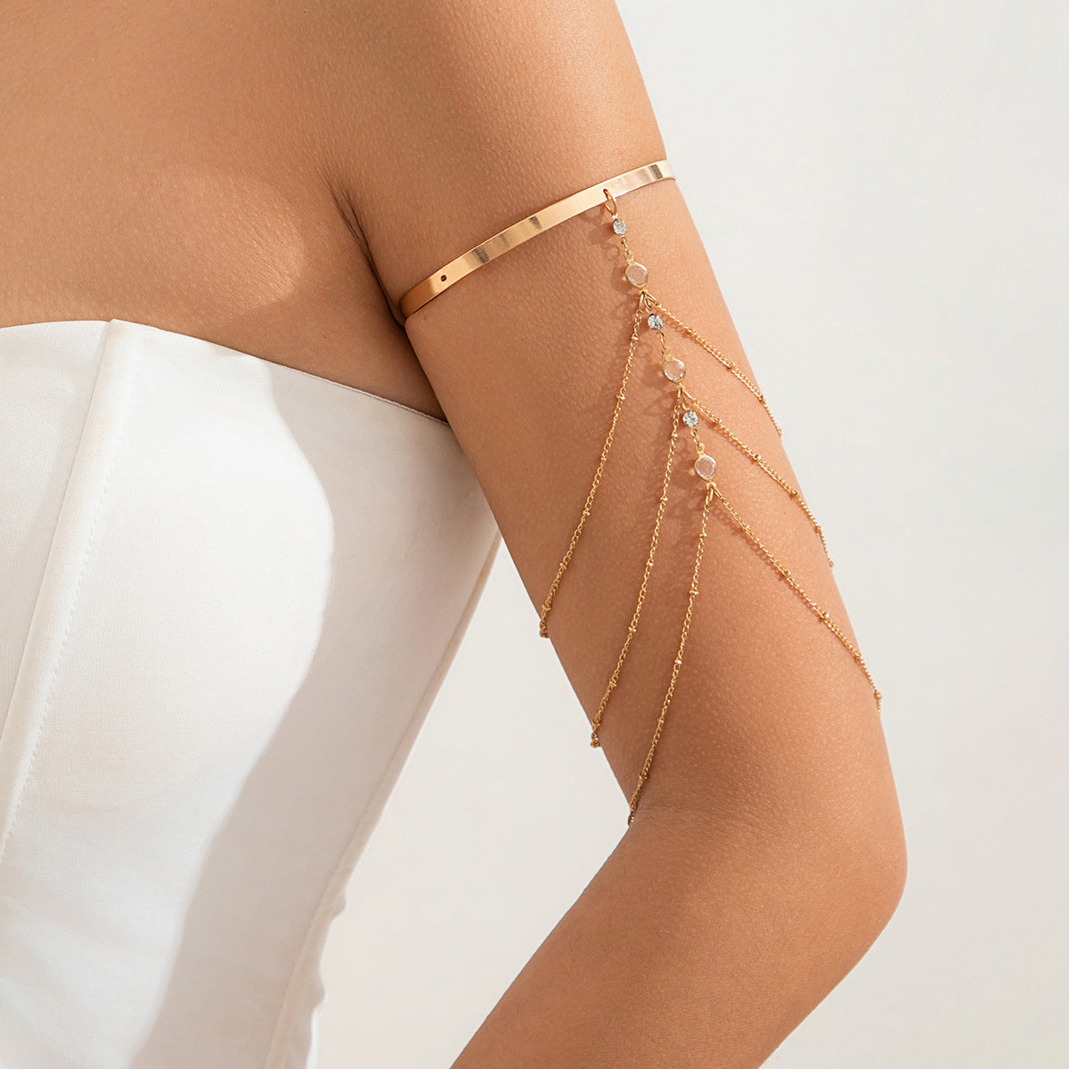 Romantic Su Open Arm Bracelet Metal U-Shaped Chain Arm Chain