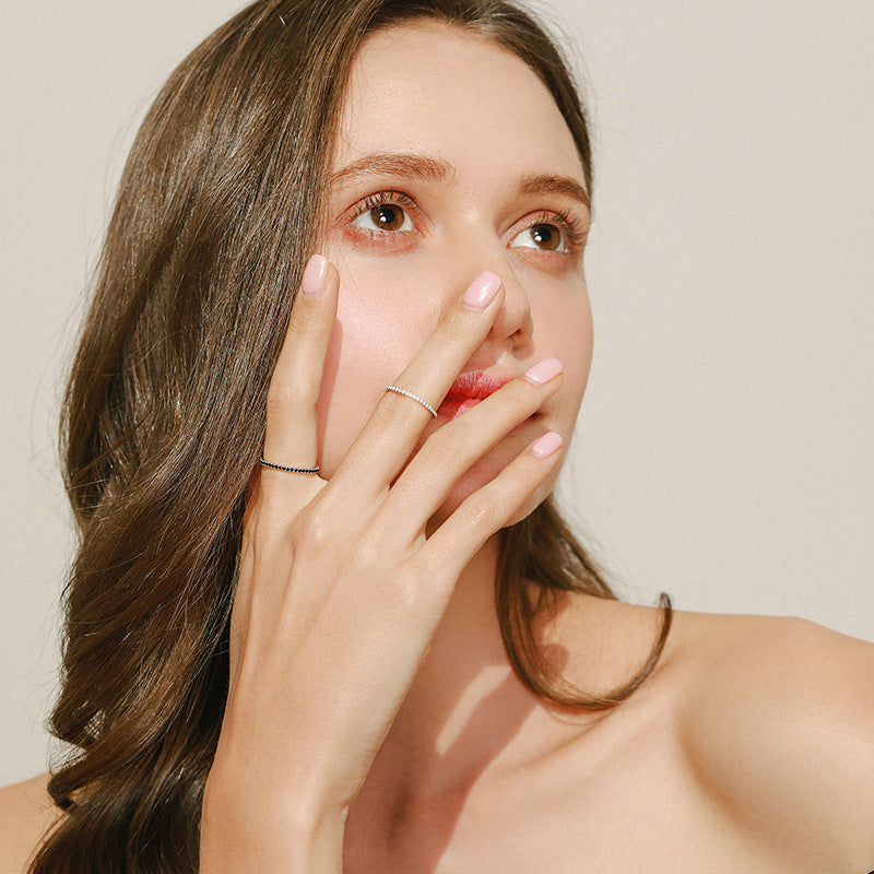 Simple Sterling Silver Zircon Ring for Women - Everyday Genie Collection