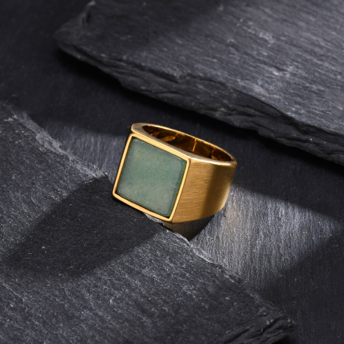 Stainless Steel Several Square Seal Casting Ring Men's