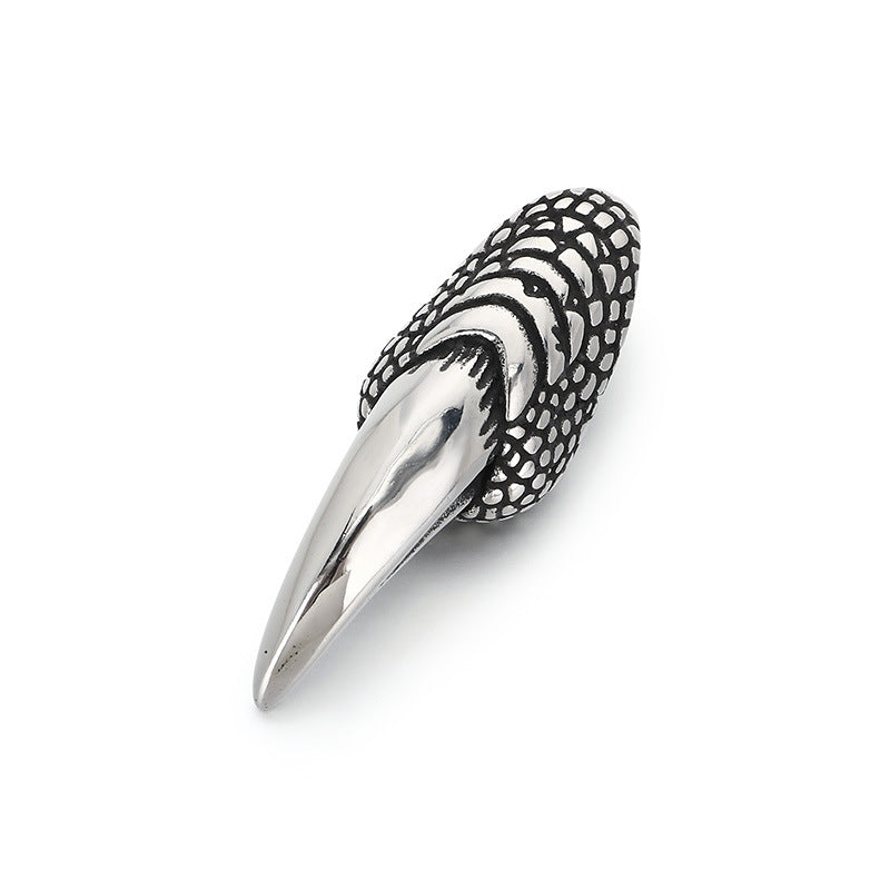 Direct Criticism Of Trendy Retro Wolf Tooth Pendant, Smear Eagle Claw Stainless Steel Necklace