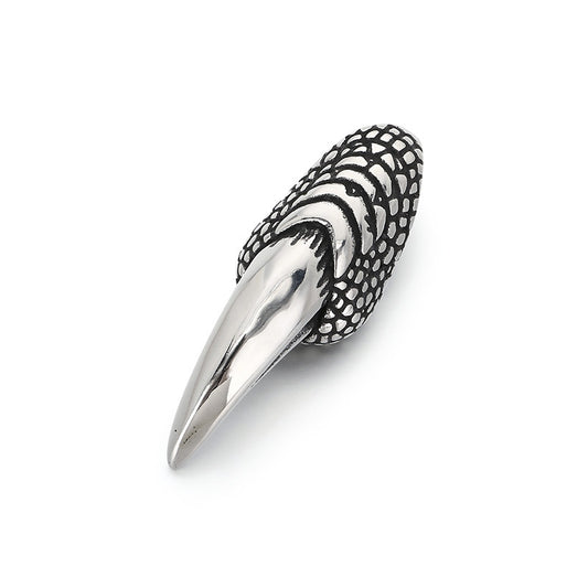 Direct Criticism Of Trendy Retro Wolf Tooth Pendant, Smear Eagle Claw Stainless Steel Necklace
