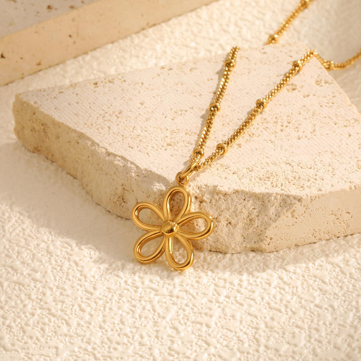 Flower Stainless Steel Necklace for Women