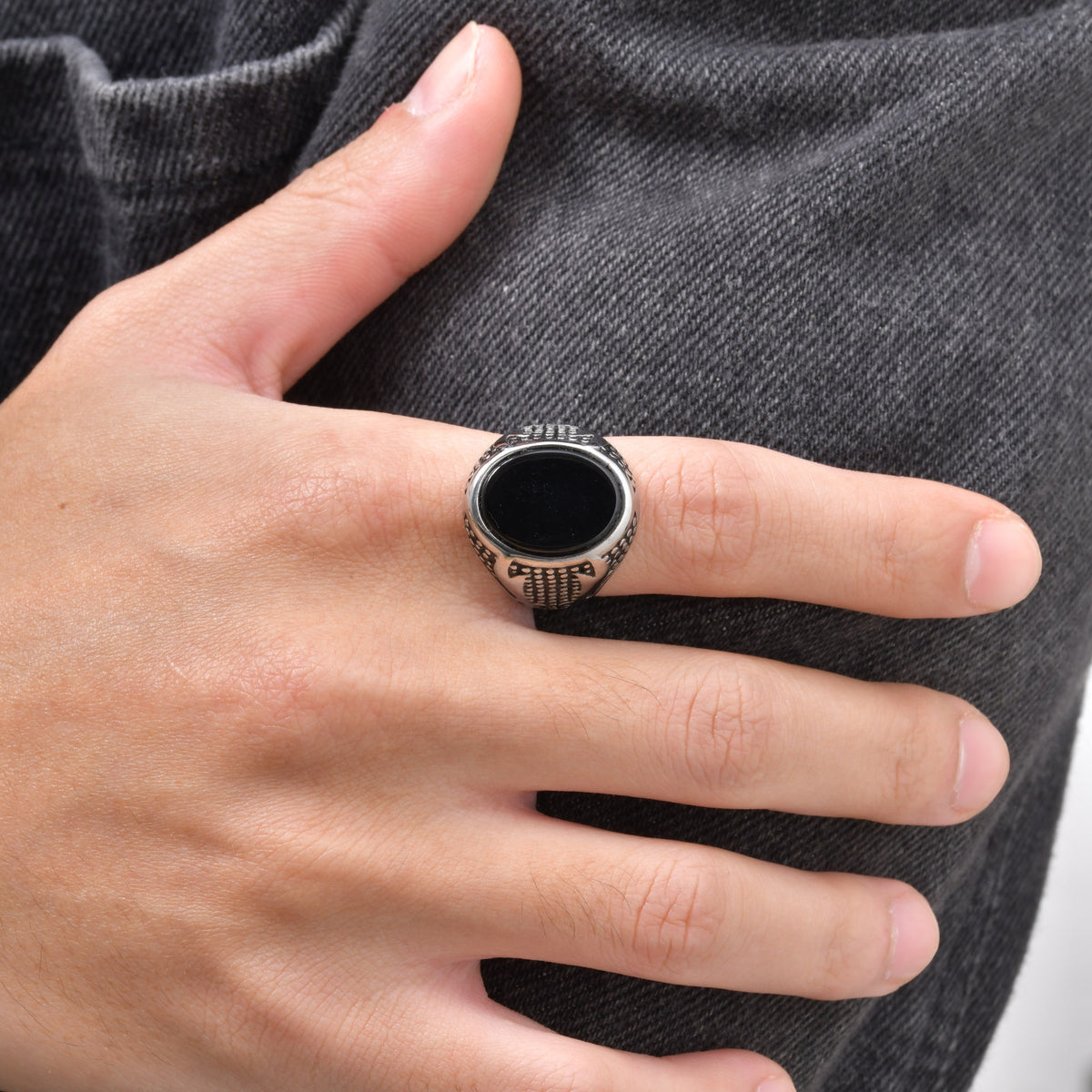Stainless Steel Zolefelka Sword Double Sword Ring