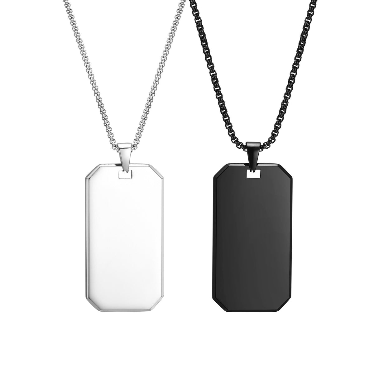 Dog Tag Stainless Steel Necklace for Men