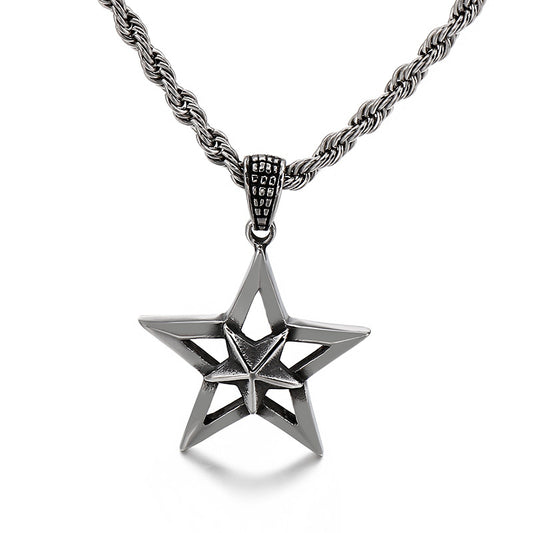 Stylish Double-Layer Star Pendant for Men by Planderful - Everyday Genie Collection