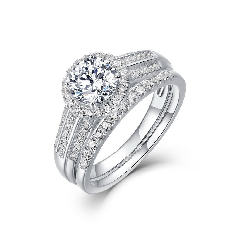 Planderful Stackable Moissanite Sterling Silver Ring – 6.5 × 6.5 mm, 1 ct – Style 4