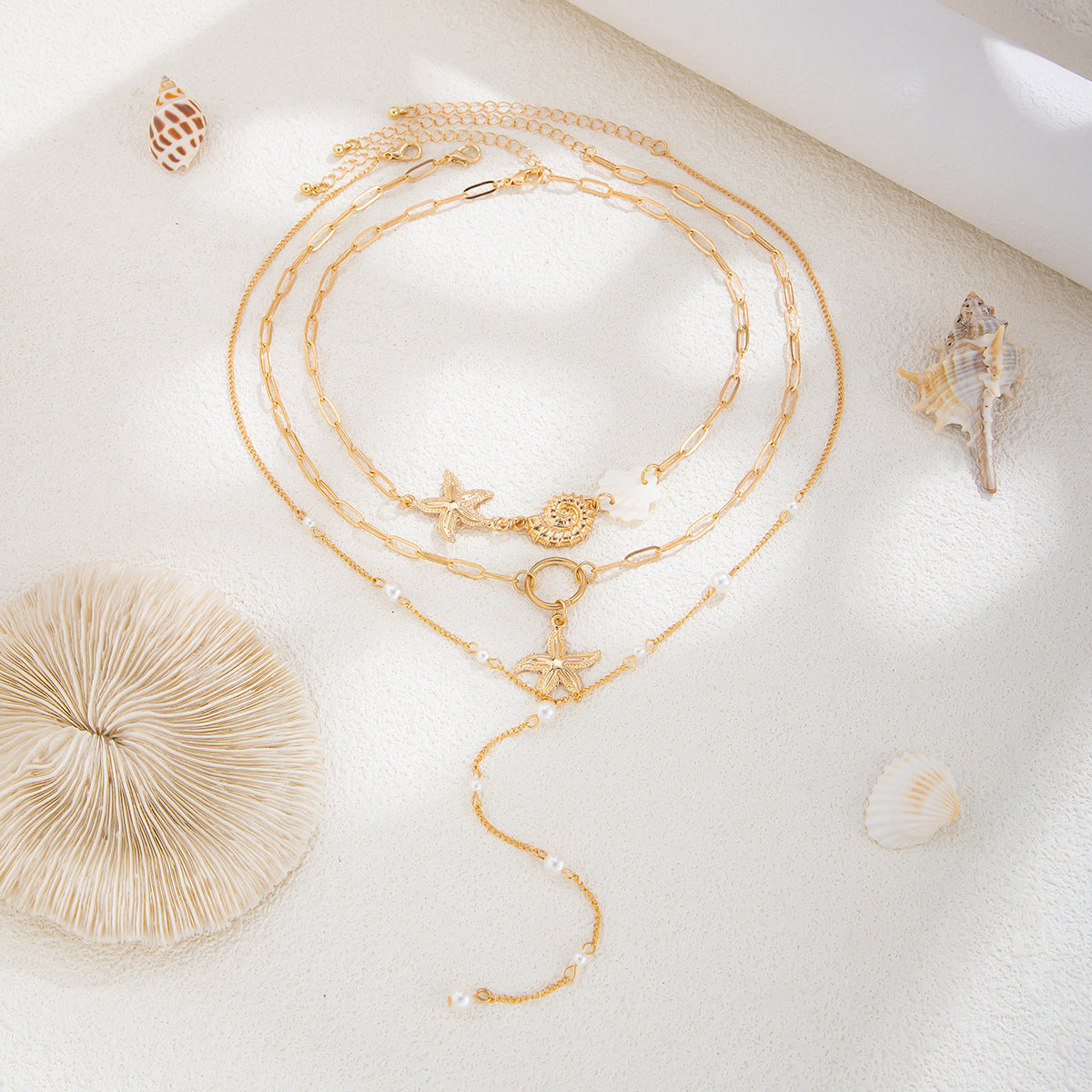 Planderful Vienna Verve Necklace Set – Elegant Ocean-Inspired Design