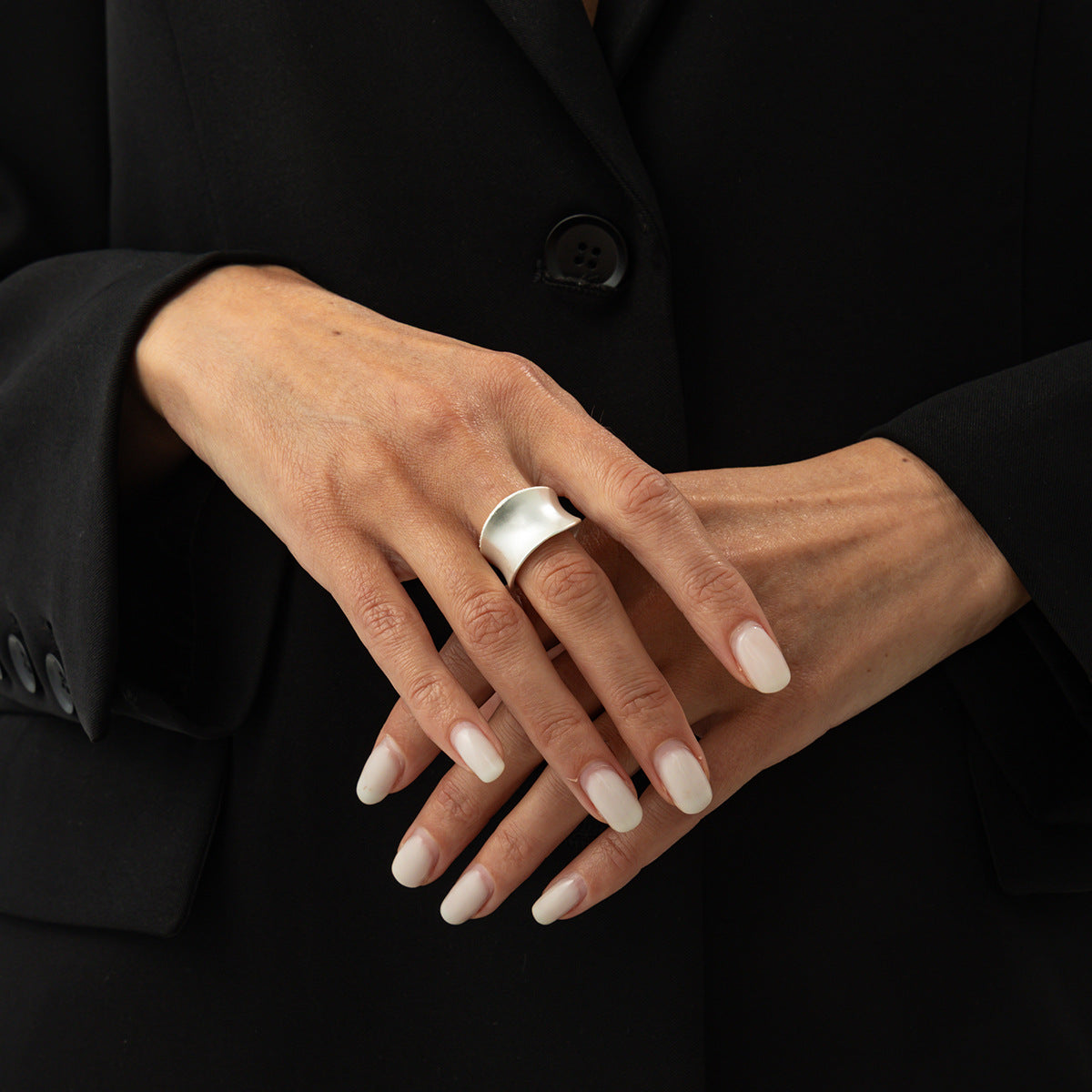 Planderful Vienna Verve Ring For Women Retro Beating Pleated Opening Statement Jewelry