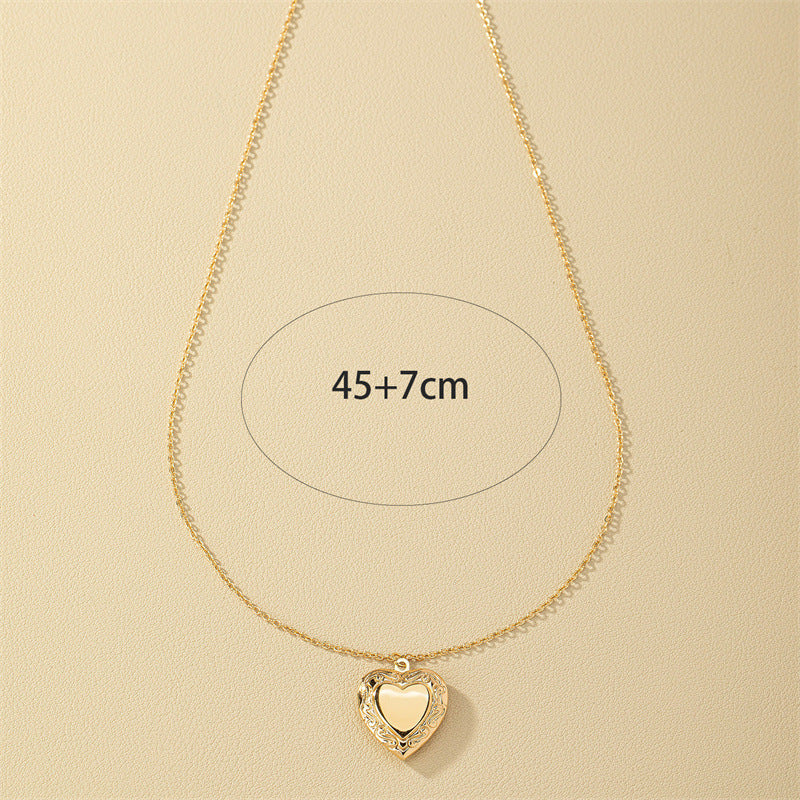 Heartfelt Metal Photo Box Pendant Necklace - Vienna Verve Collection
