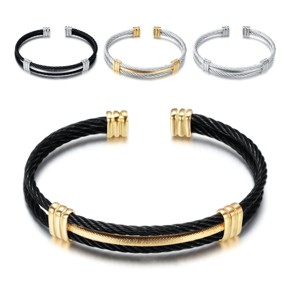 Planderful Everyday Genie Stainless Steel Woven Bracelet Unisex Hip Hop Punk Premium Style