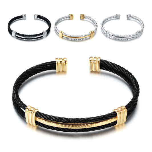 Planderful Everyday Genie Stainless Steel Woven Bracelet Unisex Hip Hop Punk Premium Style