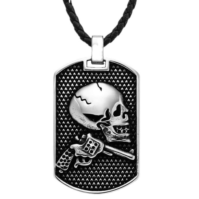 Punk Retro Skull Titanium Steel Pendant for Men - Wholesale Cross-Border Foreign Trade Accessories
