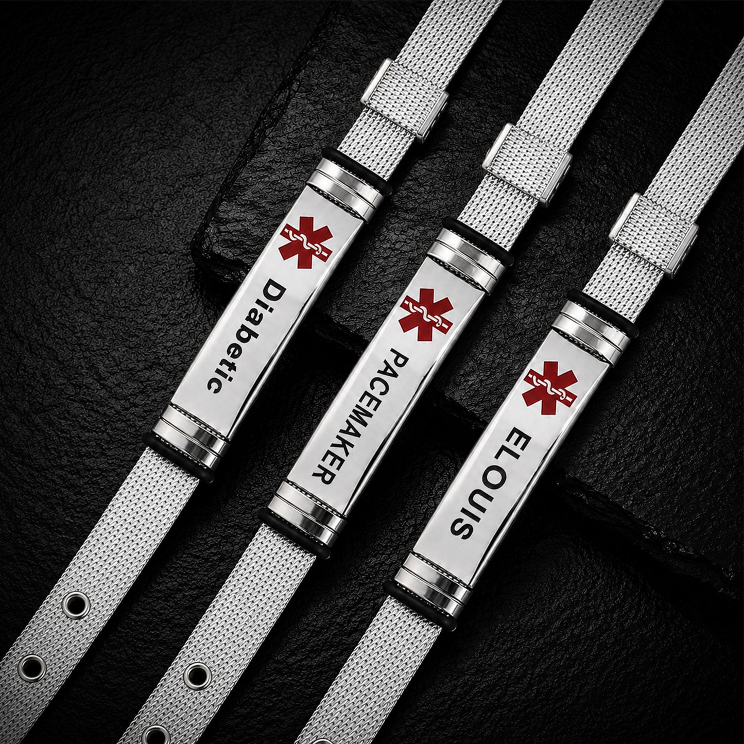 Planderful Everyday Genie Medical ID Bracelet Stainless Steel Adjustable Essential Unisex For Men Women