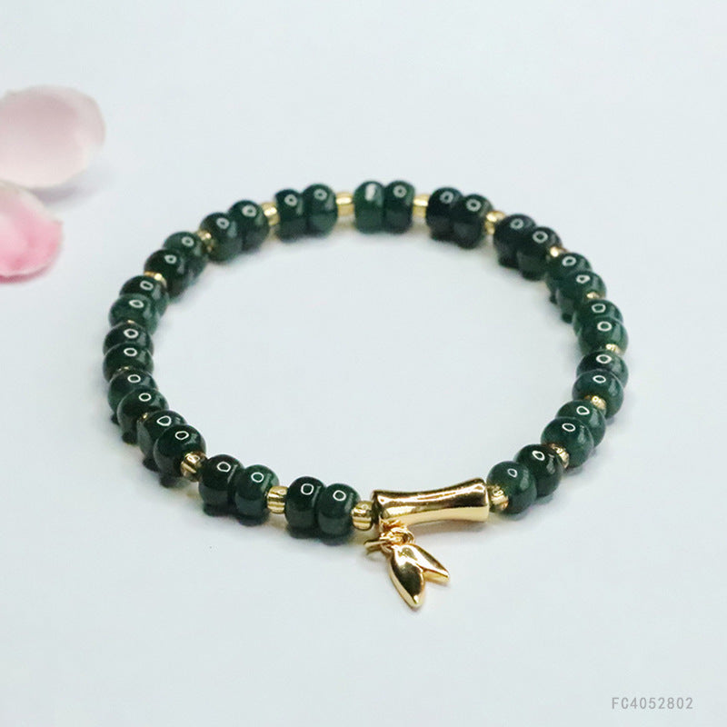 Blue Water Jadeite Abacus Bead Style 3 Bracelet