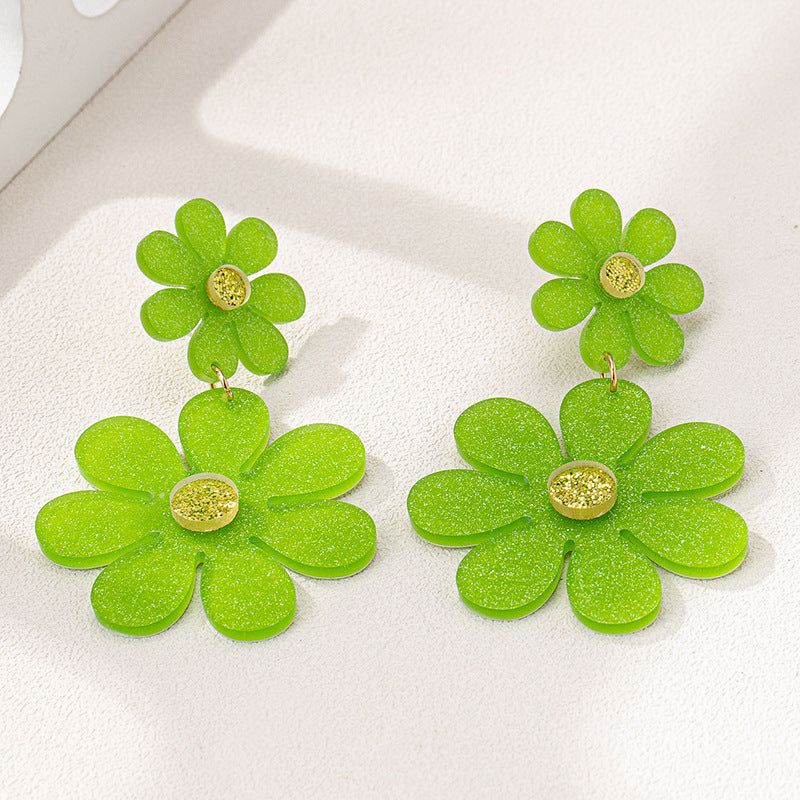 Planderful Vienna Verve Earrings – Stylish Acrylic Flower Design