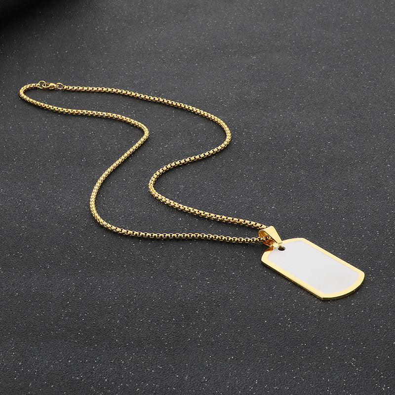 Planderful Men Hip Hop Metal Pendant Necklace Durable Urban