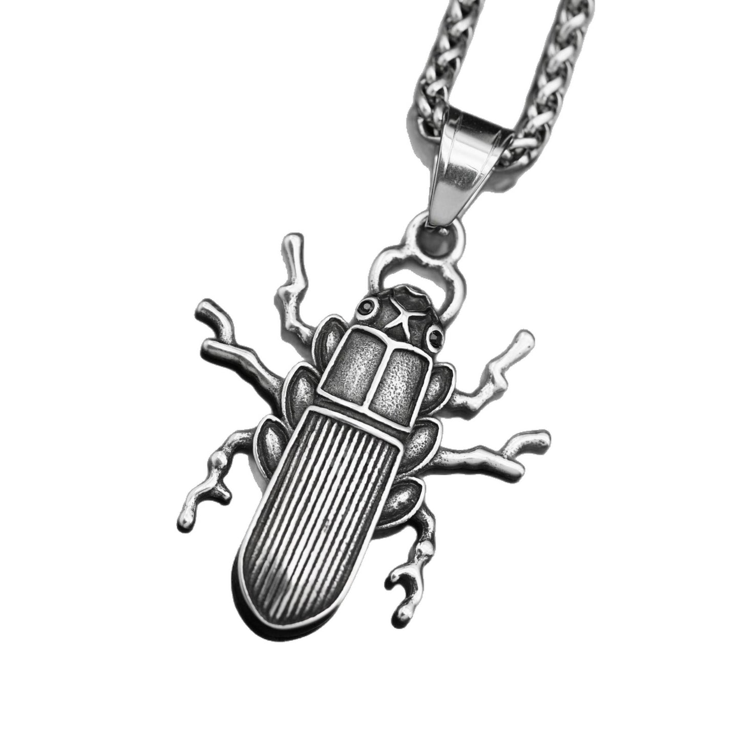 Steel Necklace – Vintage Punk Beetle Pendant