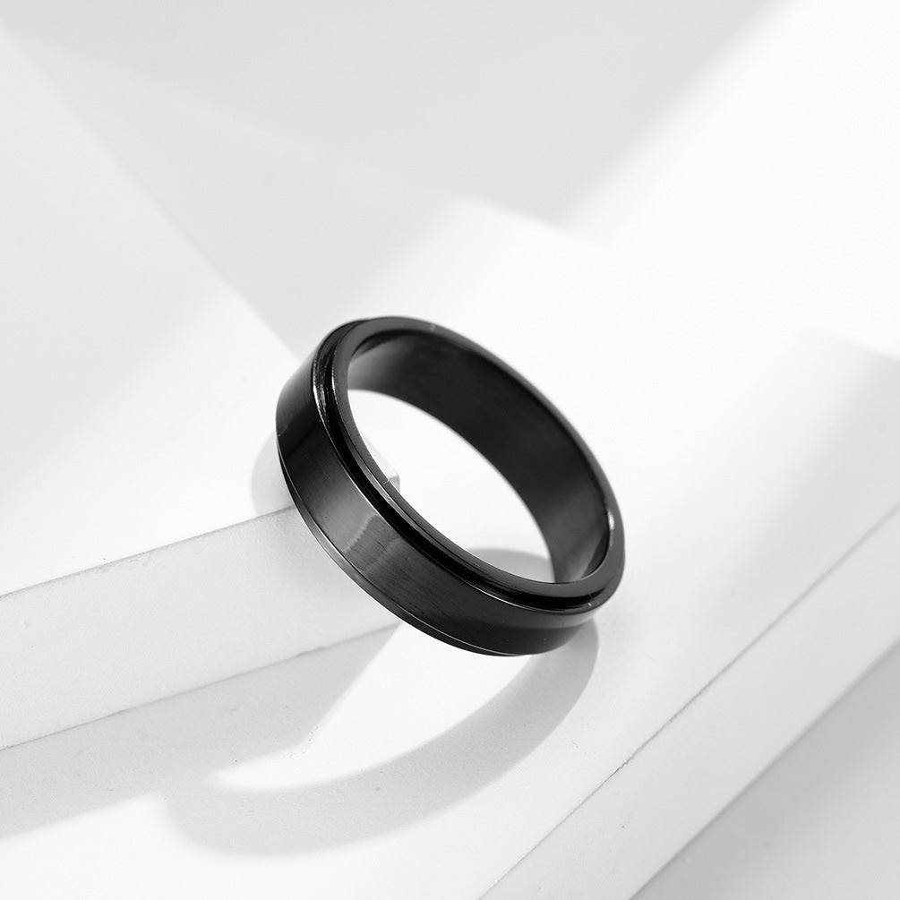 Elegant Stainless Steel Simple Plain Ring for Couples