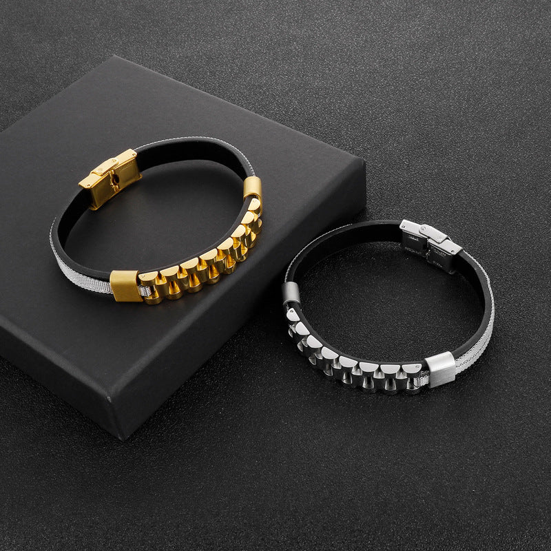 Planderful Personalized Metal Watch Buckle Bracelet For Men