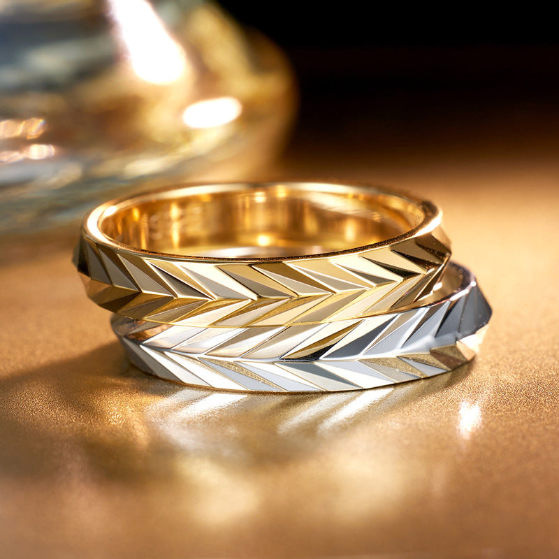 Planderful S925 Sterling Silver Minimalist Ring For Women With Floral Wheat Motif Everyday Genie