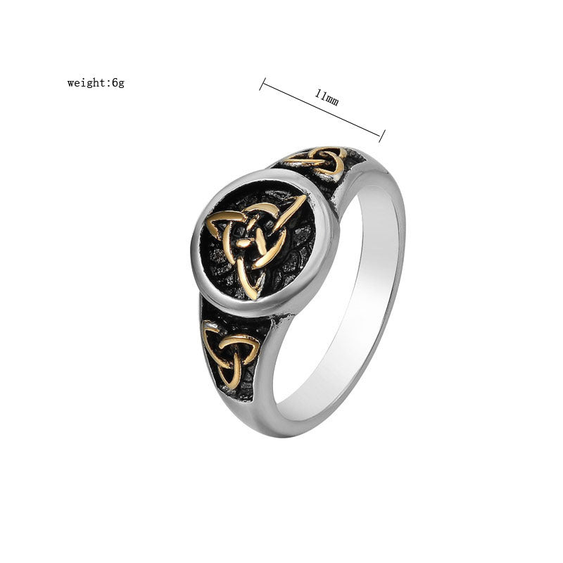 Planderful Titanium Steel Viking Ring Unisex Personalized Protection Statement Jewelry