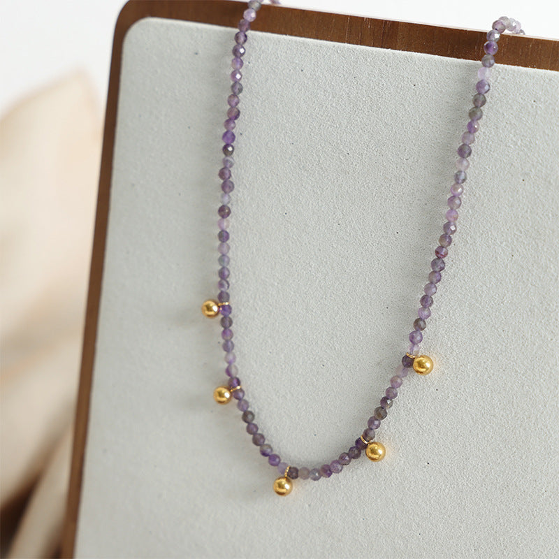 Luxurious Handcrafted Natural Stone Beaded Necklace for Elegant Women