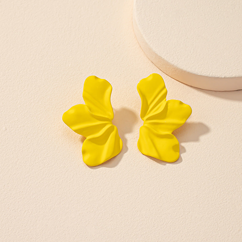 Popular European & American Baked Paint Flower Earrings - Vienna Verve Collection