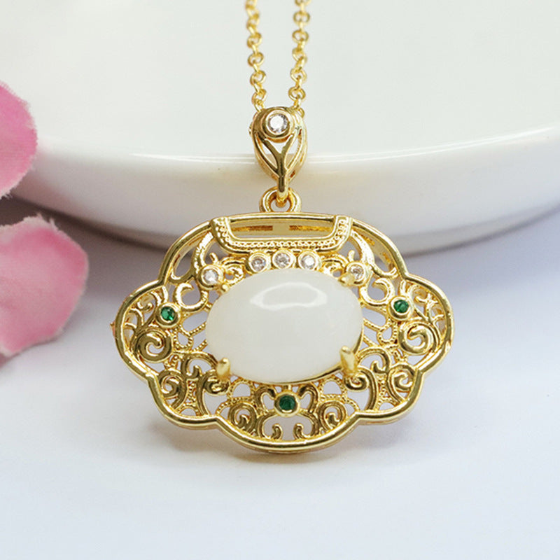 Empress Jade Ruyi Lock Pendant - Palace Collection