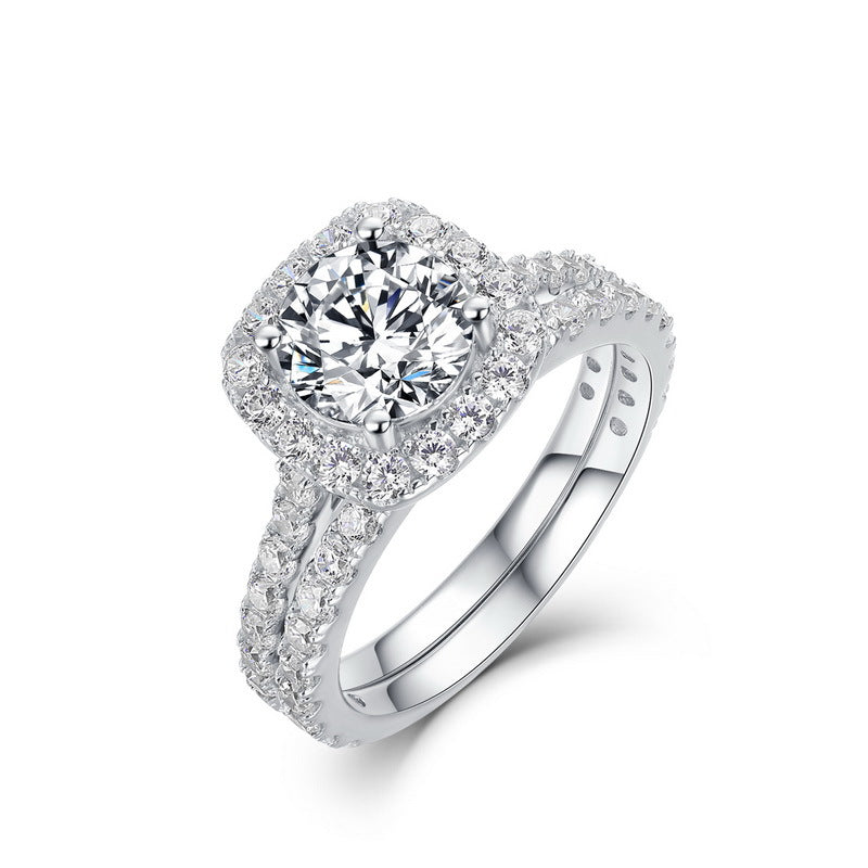 Planderful Moissanite Sterling Silver Ring – Elegant High-End Jewelry