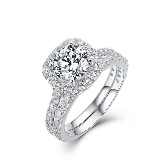 Planderful Moissanite Sterling Silver Ring – Elegant High-End Jewelry