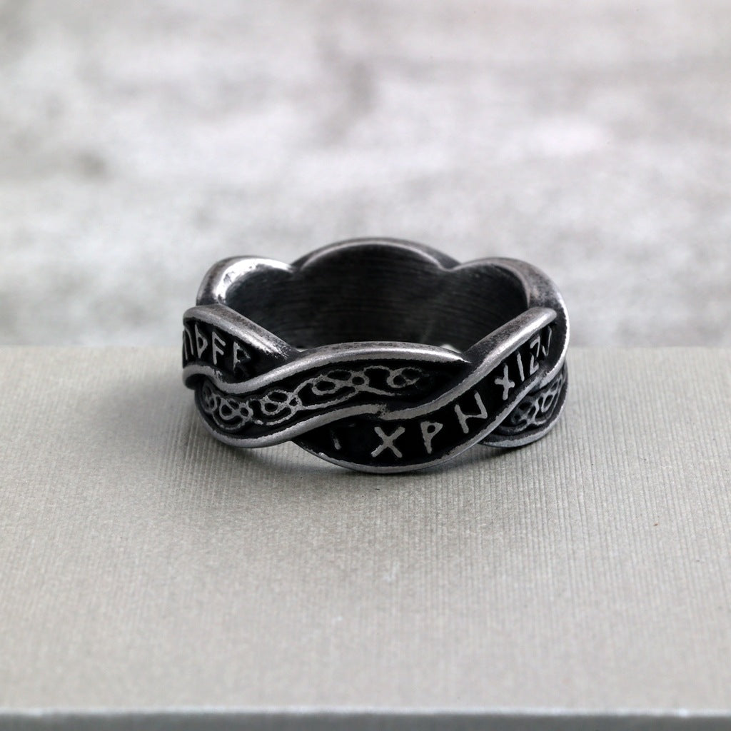 Vintage Viking Stainless Steel Men's Ring