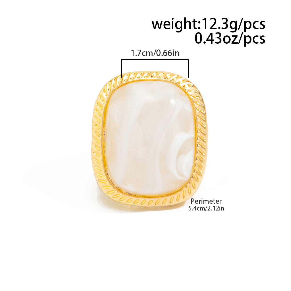 Planderful Vienna Verve Geometric Ring For Women Versatile Vintage Square Stone Statement