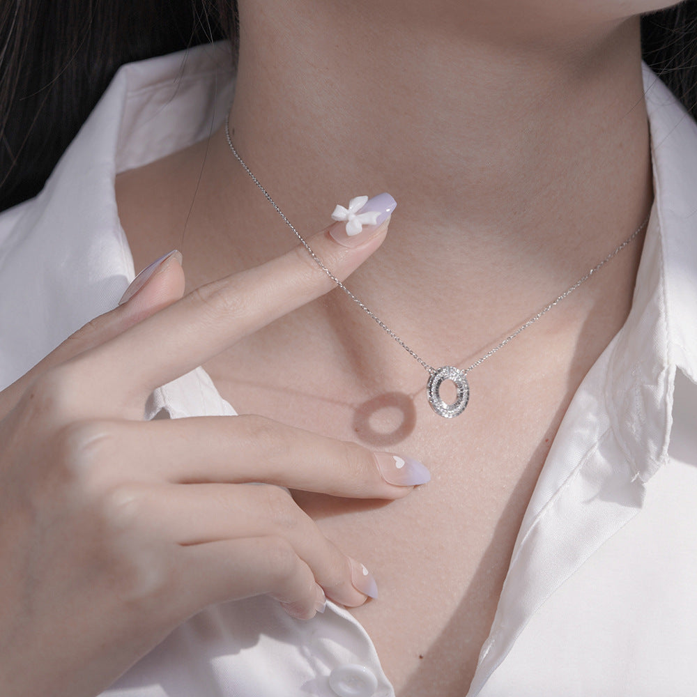 Niche Design Sense Light Luxury S925 Silver Necklace Pendant