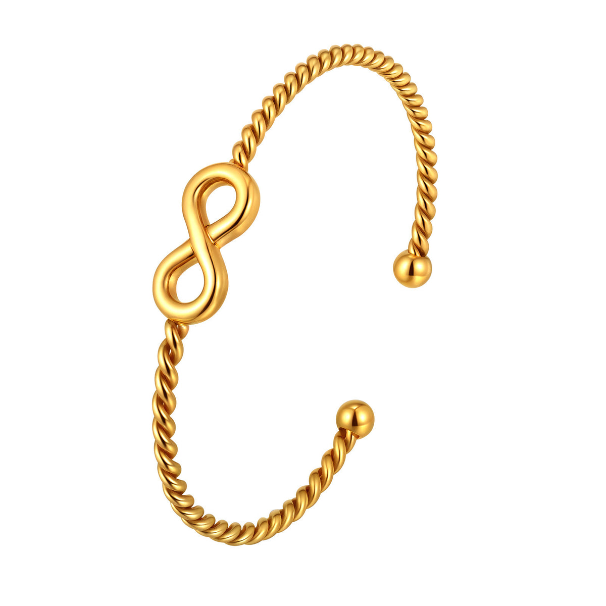 Braided Adjustable Gold-Plated Stainless Steel Bracelet Unisex